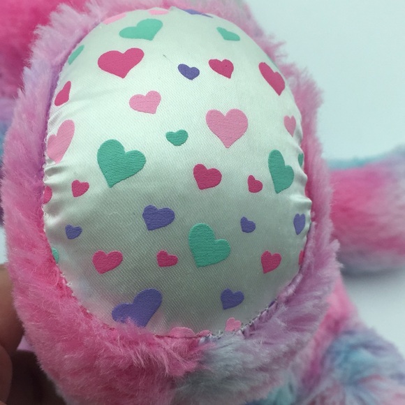 Build A Bear Cotton Candy Bear Pastel Swirl Plush Stuffed Animal BAB Hea… - Picture 6 of 11